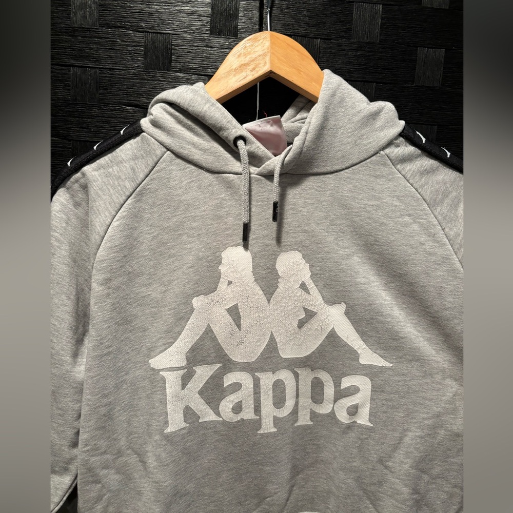Kappa Gray Hoodie with Black Accents